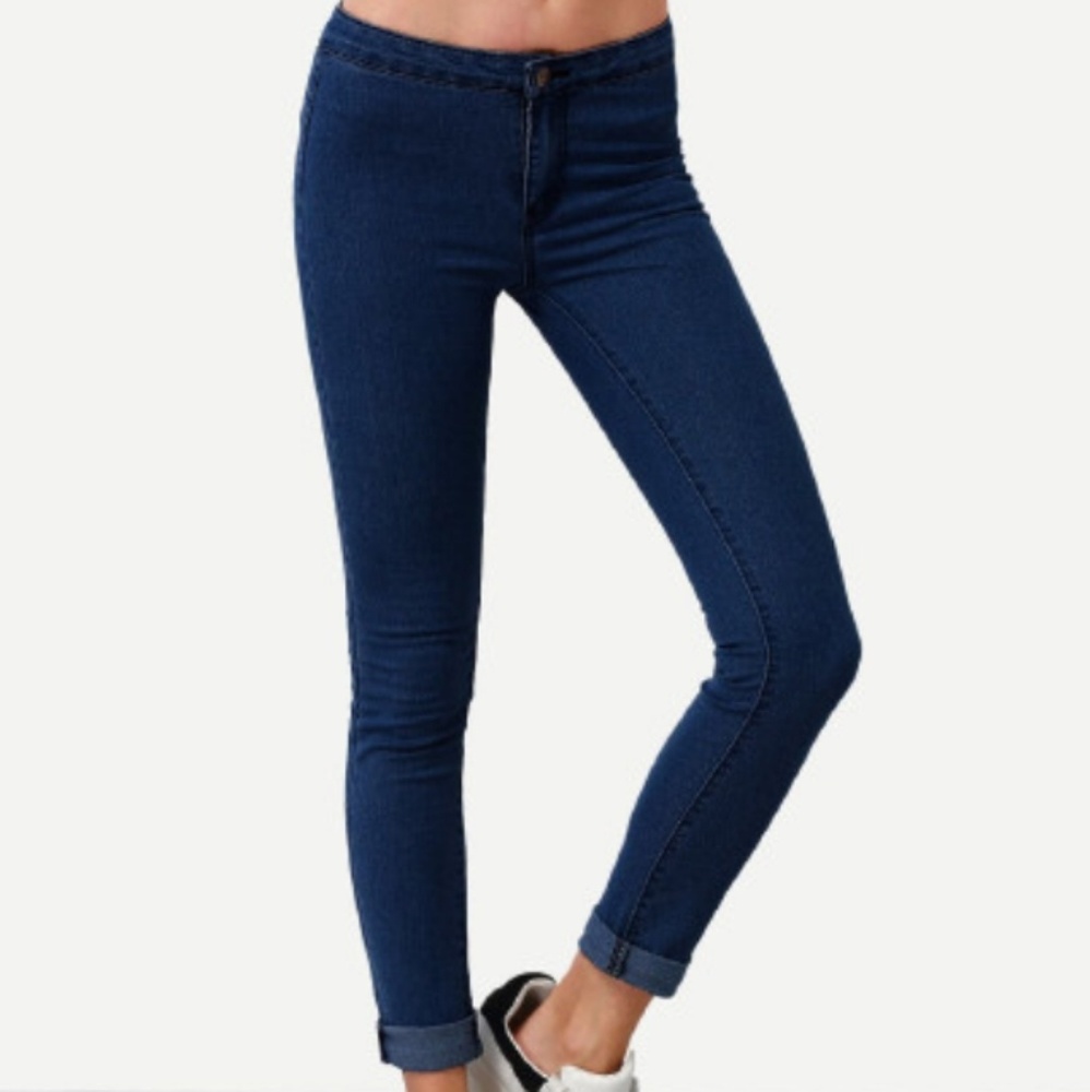 womens m high waisted jeggings casual comfy jeans